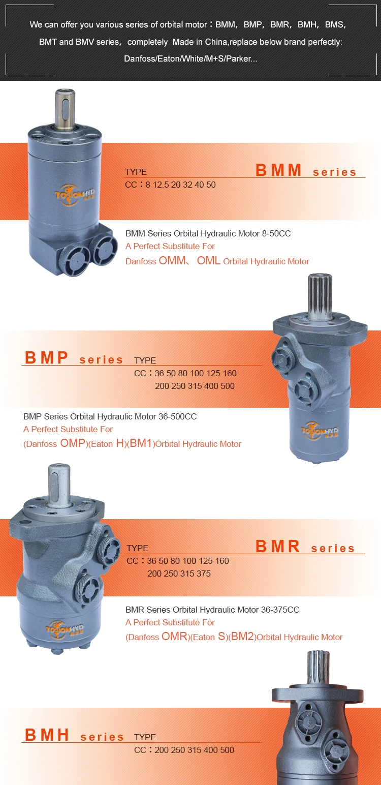 Bmm12.5 Omm12.5 Bmm/Omm Valve Piston Orbital Hydraulic Motor with Sauer